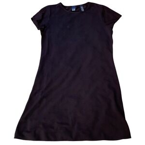 Vintage Gap Brown Short Sleeve Mini Dress A-Line Shift 90s Made in USA Medium